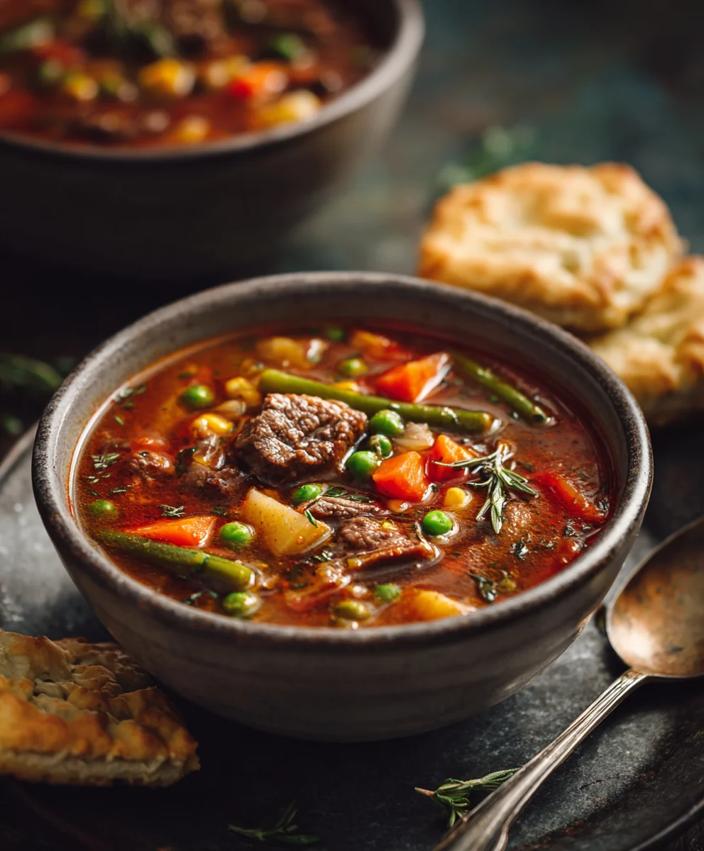 Hearty Old Fashioned Vegetable Beef Soup Recipe